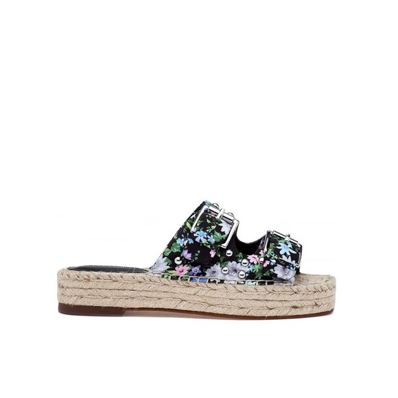 Rebecca Minkoff Jodi Sandal in Black Flower Print - Picture 3 of 16